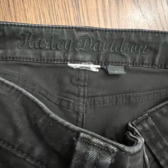 Women’s Harley-Davidson black patch denim jeans. Size 8.  Motorcyclecles. Women. - Picture 5 of 8